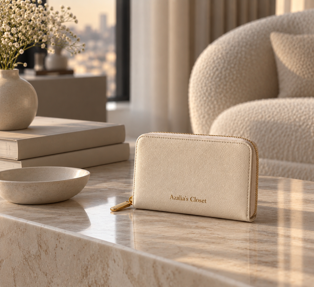 The Elara Wallet - Ivory Cream