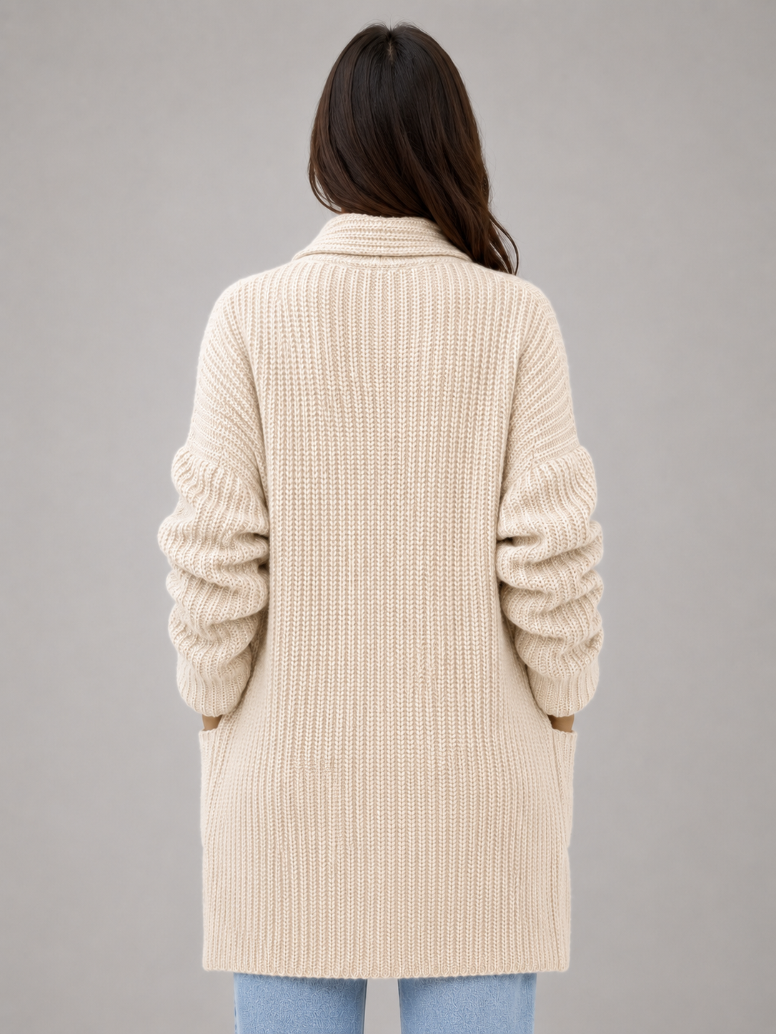 Women's Longline Open Front Cardigan