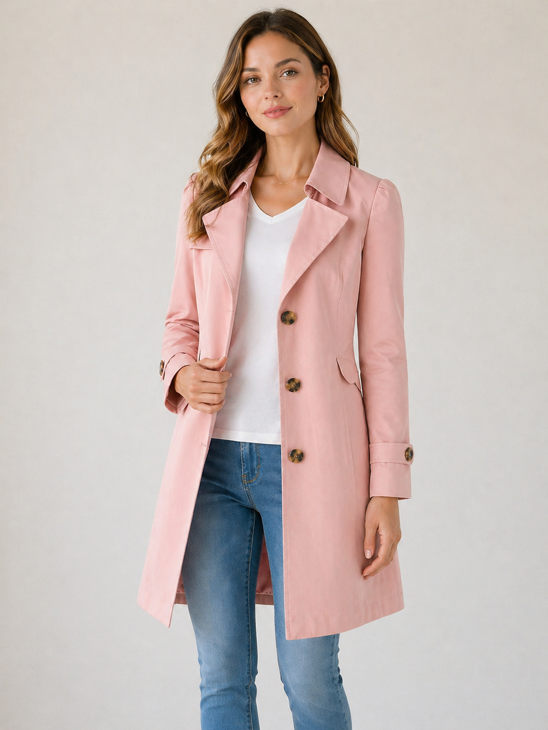 Women's Short Tailored Trench Coat