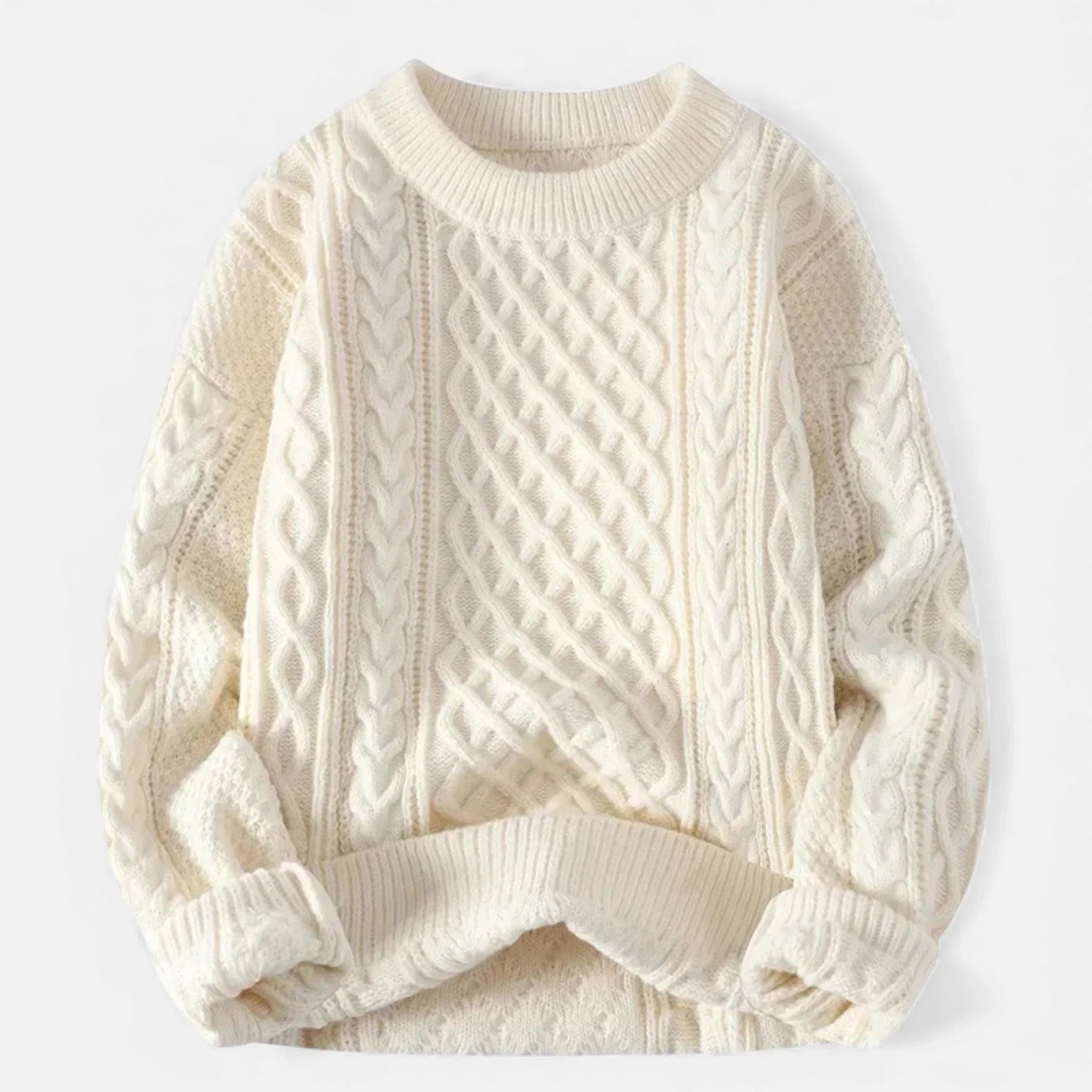 Women's Honeycomb Knit Crew Neck Jumper